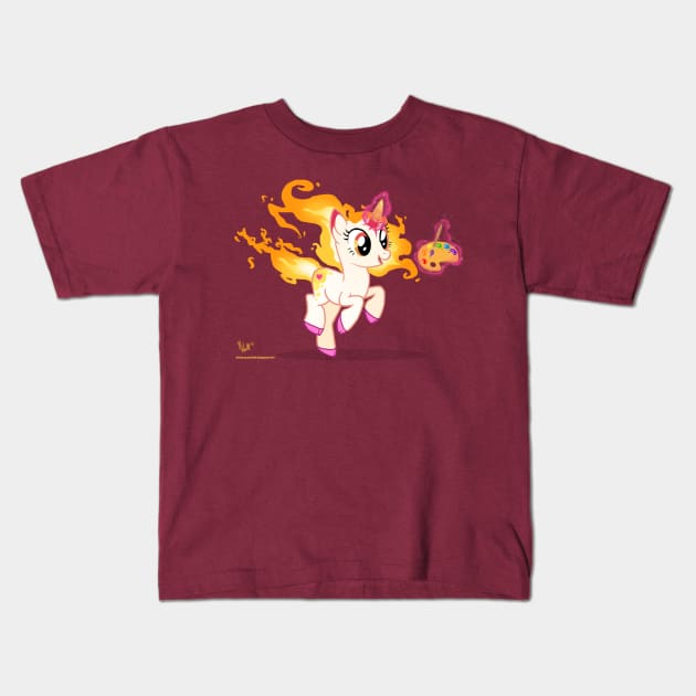 My Little Pony: Passionate Painter Kids T-Shirt by Unicornarama